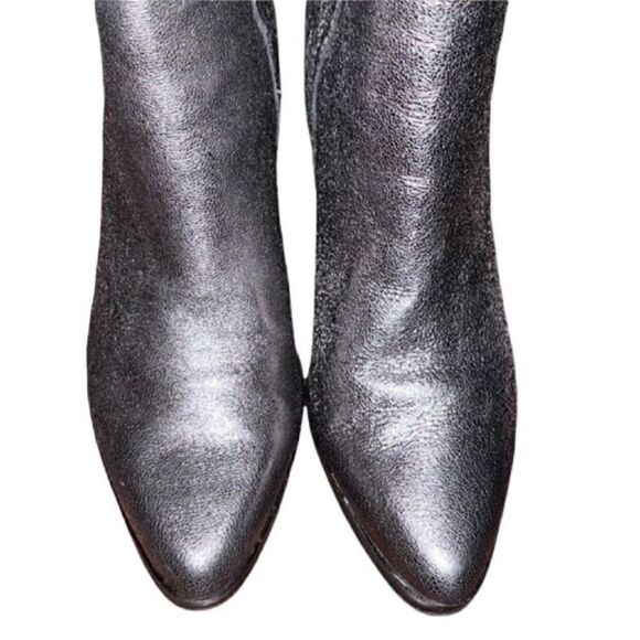 Ivanka Trump Pewter Leather Ankle Boots Size 6.5M) - Picture 6 of 8